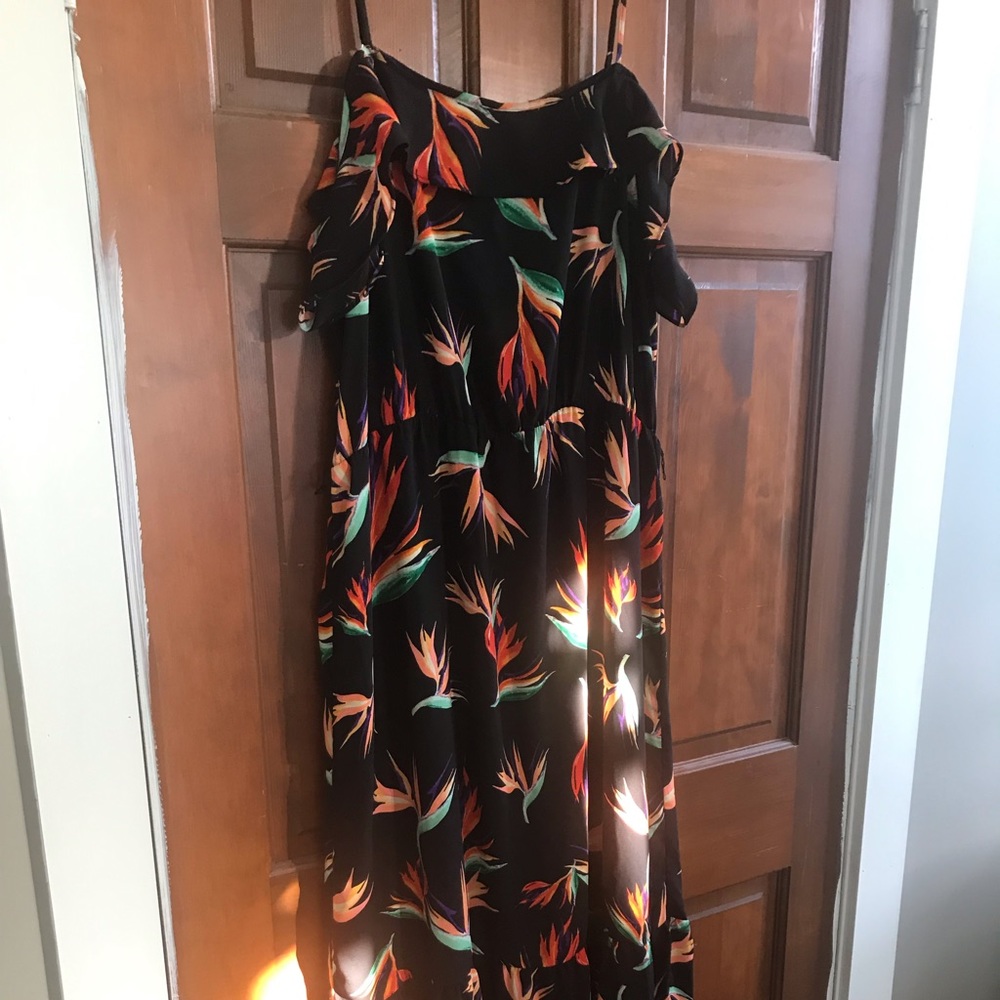 Mossimo Tropical Floral Off Shoulder Maxi Dress
